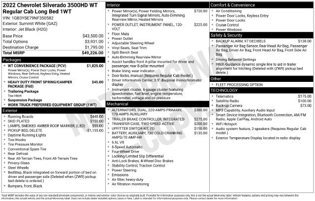 Used 2022 Chevrolet Silverado 3500 W/T w/ WT Convenience Package AWD/4WD image 38