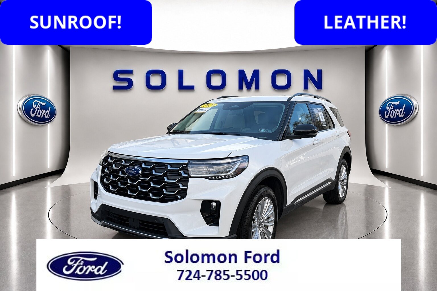 Certified 2025 Ford Explorer Platinum w/ LUX Leather Package AWD/4WD image 1