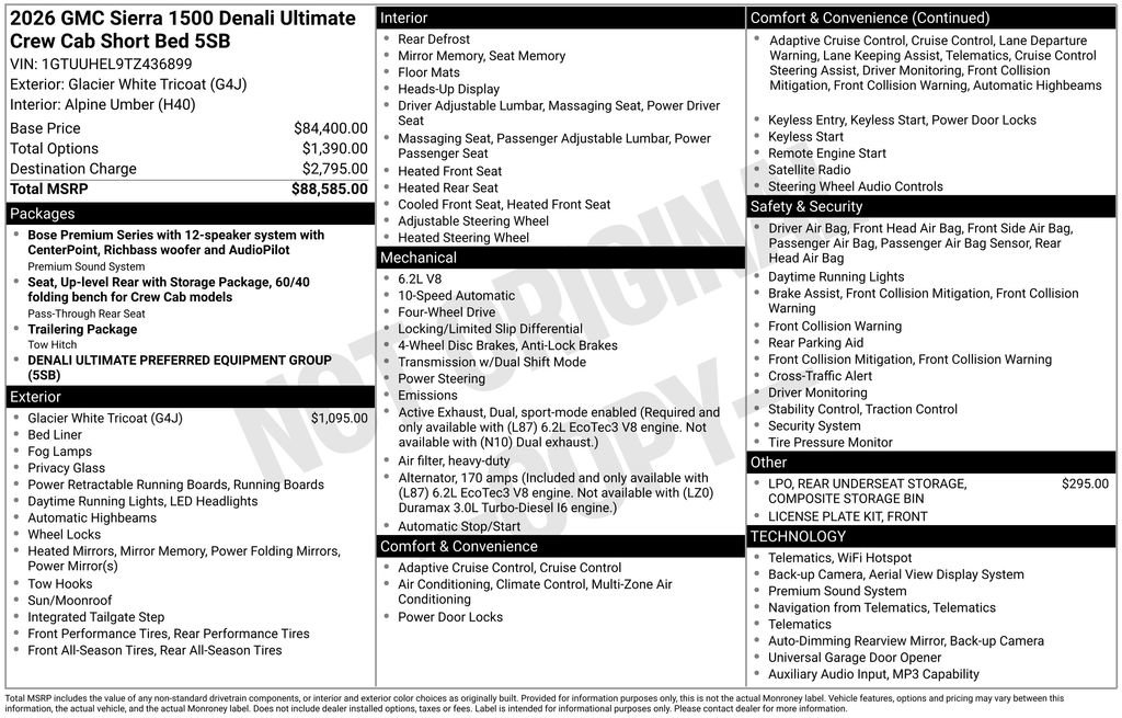 New 2026 GMC Sierra 1500 Denali Ultimate AWD/4WD image 6