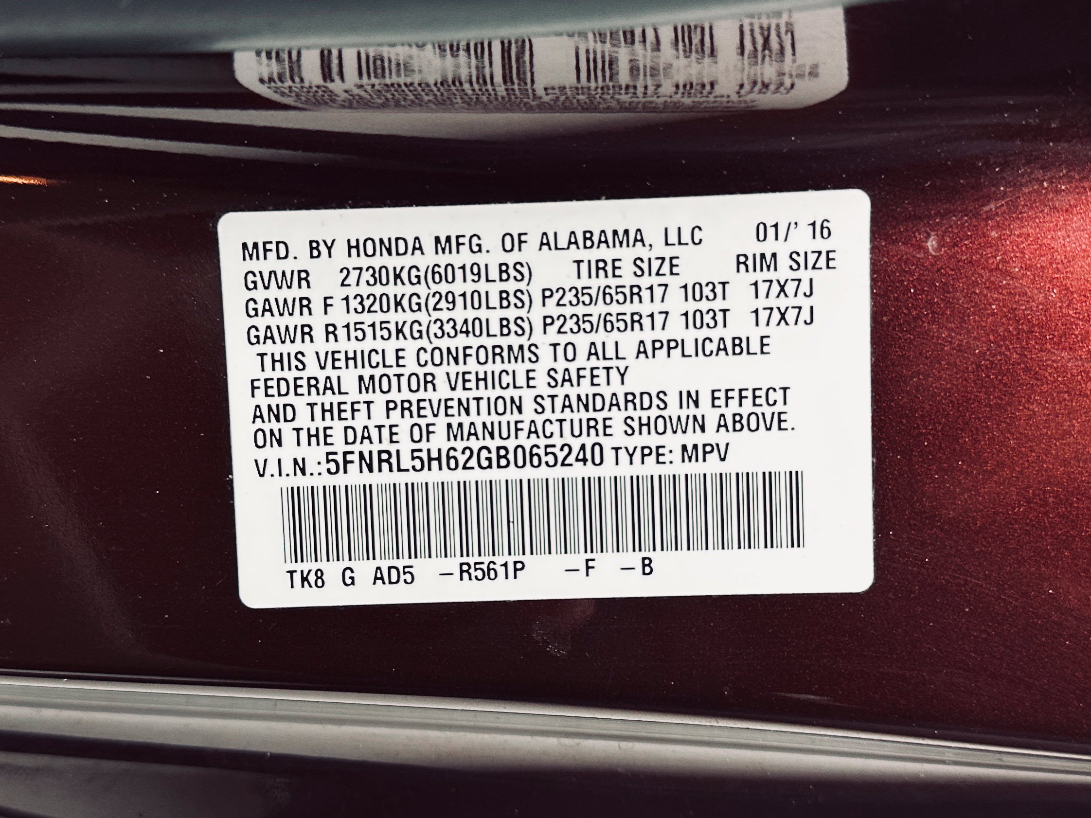 Used 2016 Honda Odyssey EX-L image 42