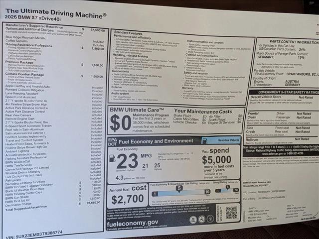New 2026 BMW X7 xDrive40i image 20