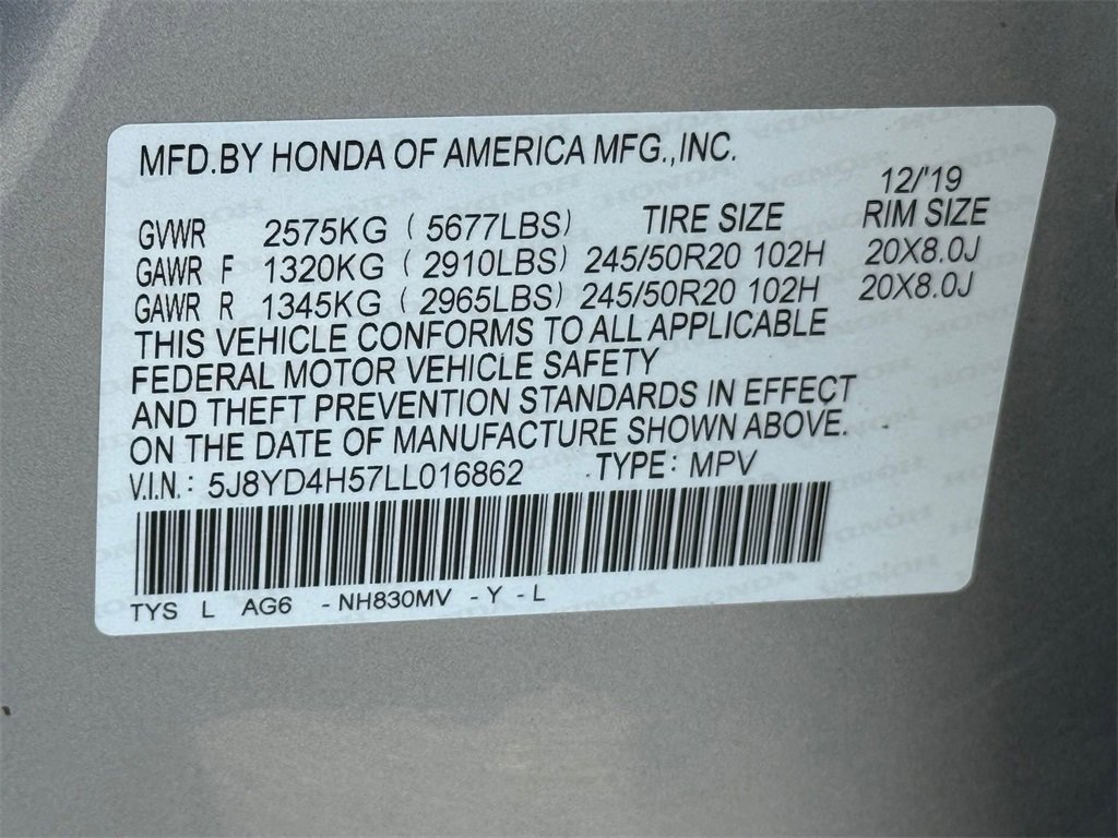 Used 2020 Acura MDX SH-AWD w/ Technology Package image 34