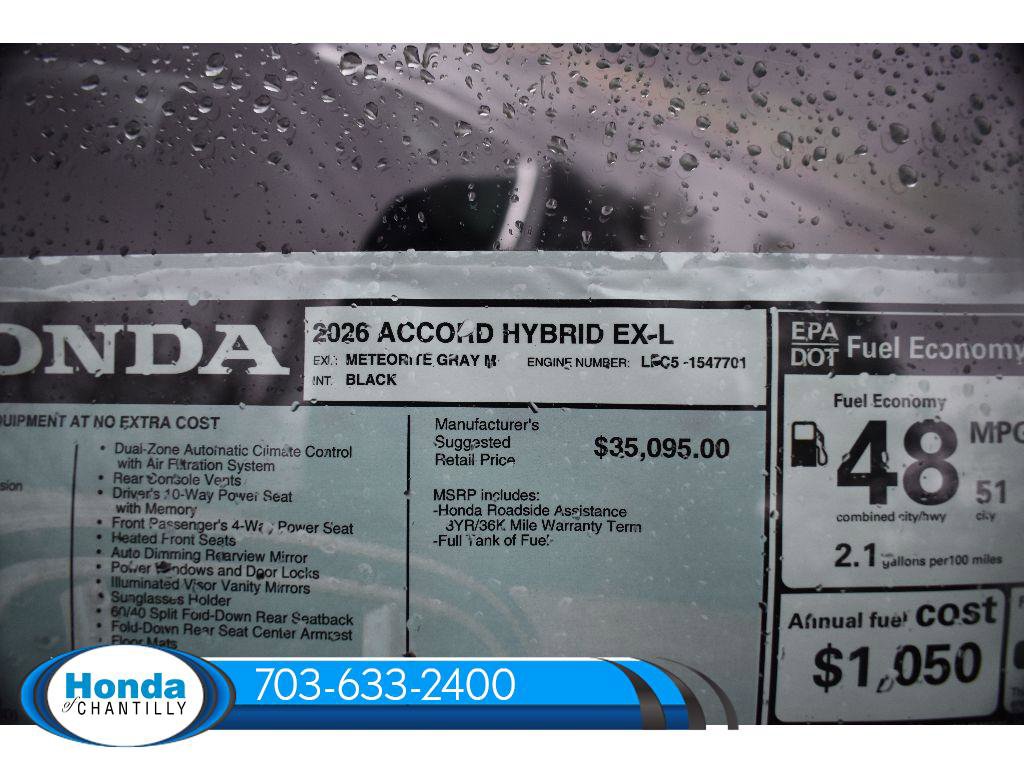 New 2026 Honda Accord Hybrid EX-L image 38