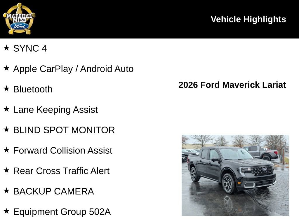 New 2026 Ford Maverick Lariat w/ 4K Tow Package AWD/4WD image 2