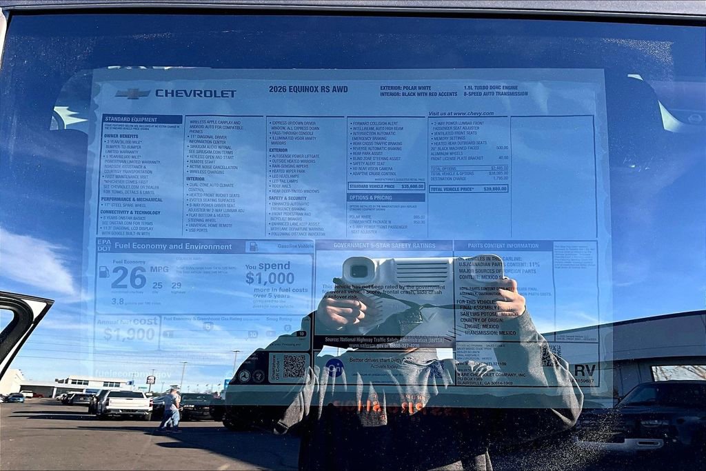 New 2026 Chevrolet Equinox RS w/ Convenience Package III image 14