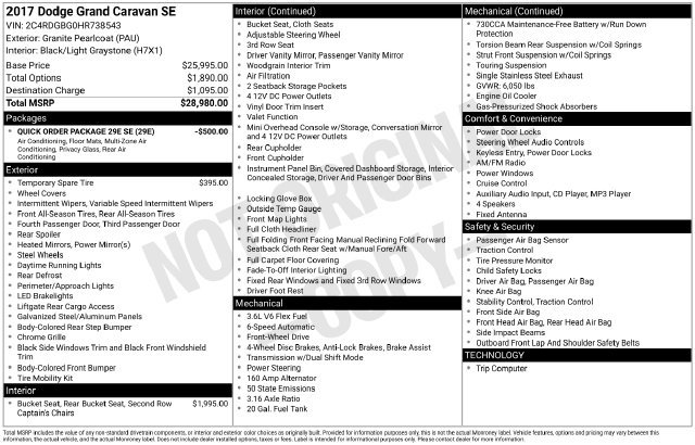 Used 2017 Dodge Grand Caravan SE FWD image 30
