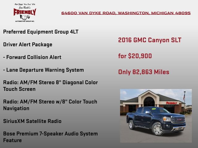 Used 2016 GMC Canyon SLT w/ Driver Alert Package image 5