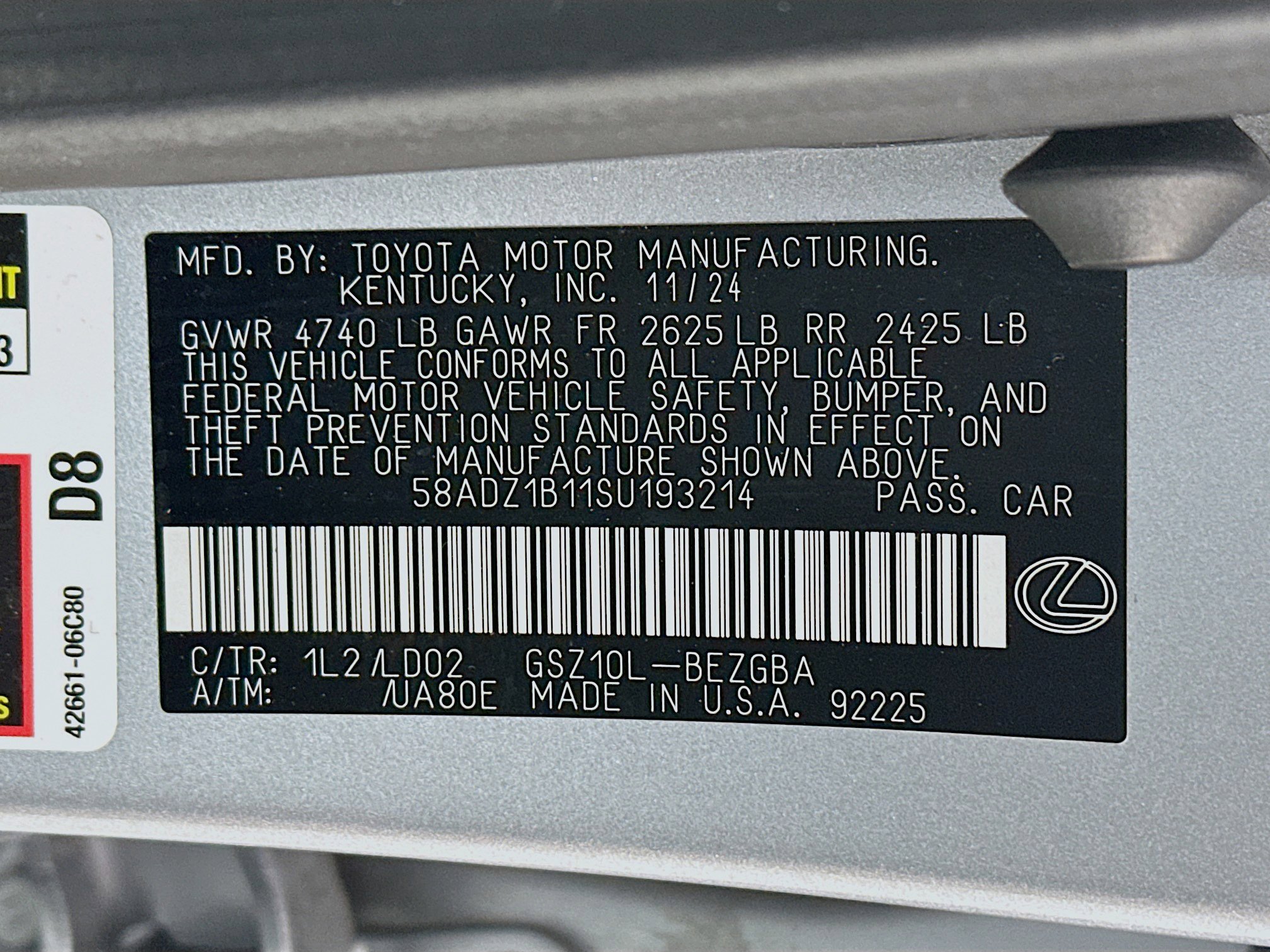 Certified 2025 Lexus ES 350 w/ Premium Package image 30