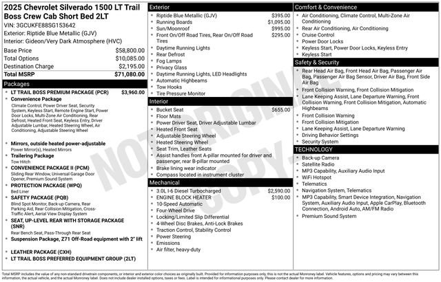 Used 2025 Chevrolet Silverado 1500 LT Trail Boss w/ LT Trail Boss Premium Package AWD/4WD image 37