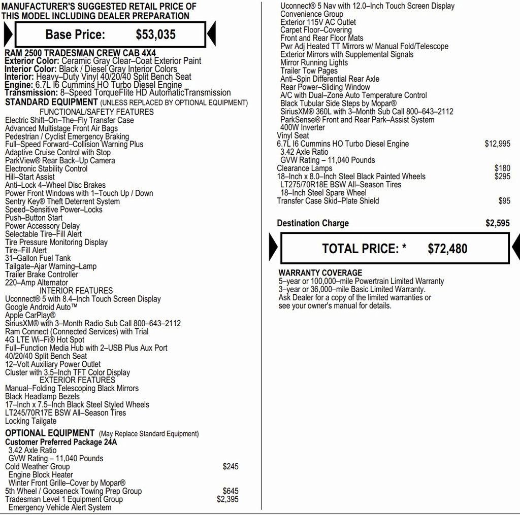New 2026 RAM 2500 Tradesman image 2