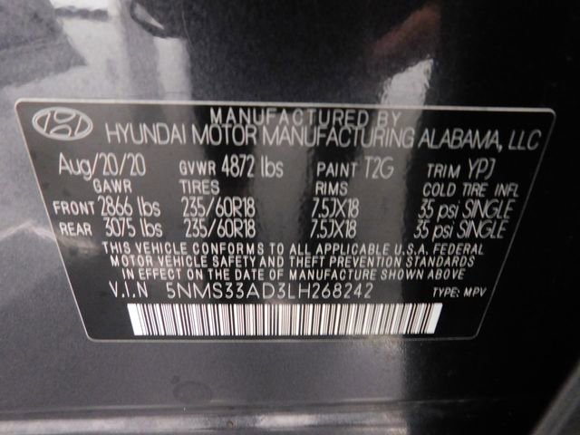 Used 2020 Hyundai Santa Fe SEL w/ Convenience + Premium Package image 34