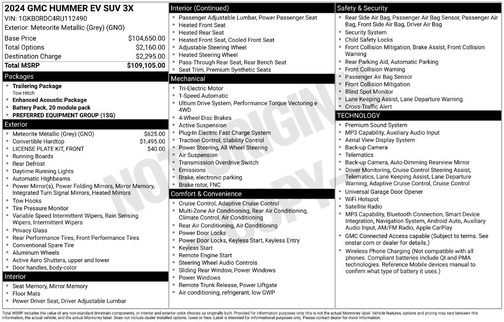 Used 2024 GMC Hummer EV 3X AWD/4WD image 15