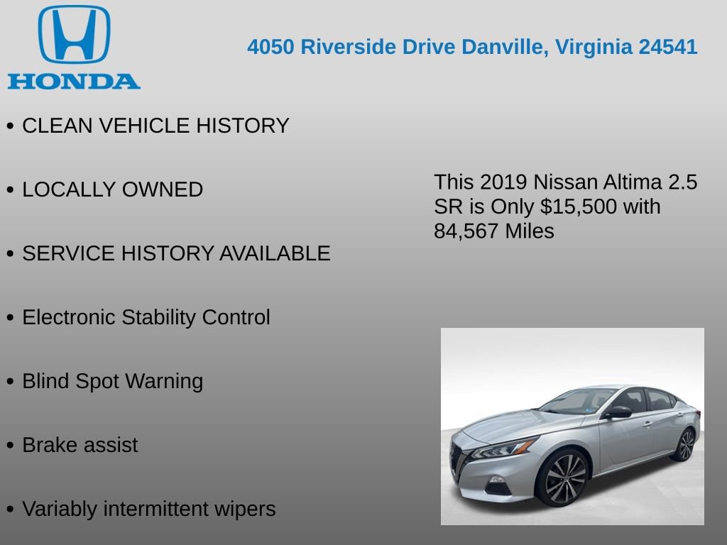 Used 2019 Nissan Altima 2.5 SR FWD image 7