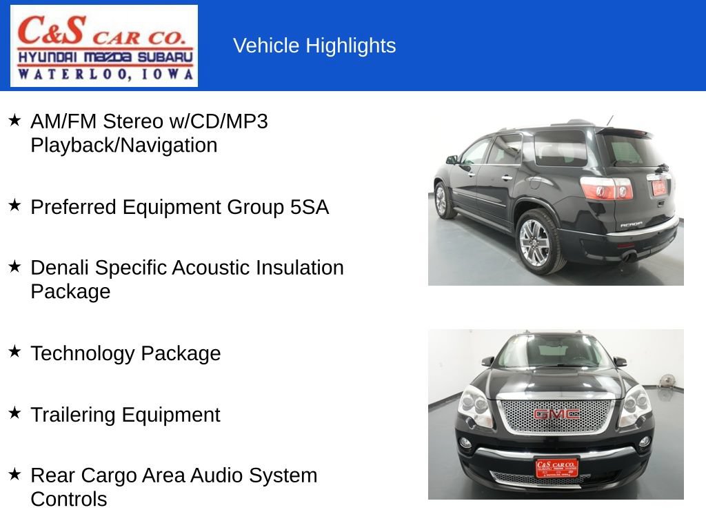 Used 2012 GMC Acadia Denali AWD/4WD image 7