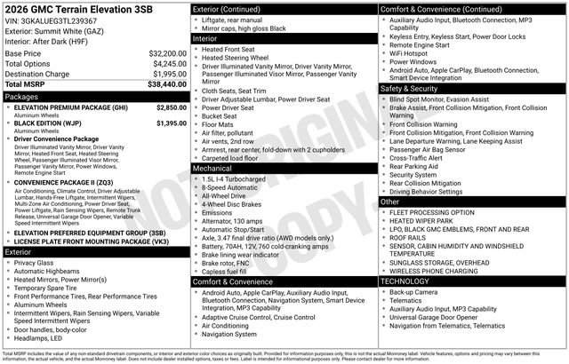 Used 2026 GMC Terrain Elevation w/ Elevation Premium Package AWD/4WD image 5