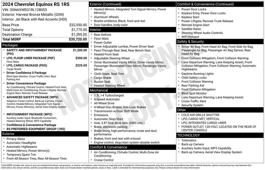 Used 2024 Chevrolet Equinox RS AWD/4WD image 10