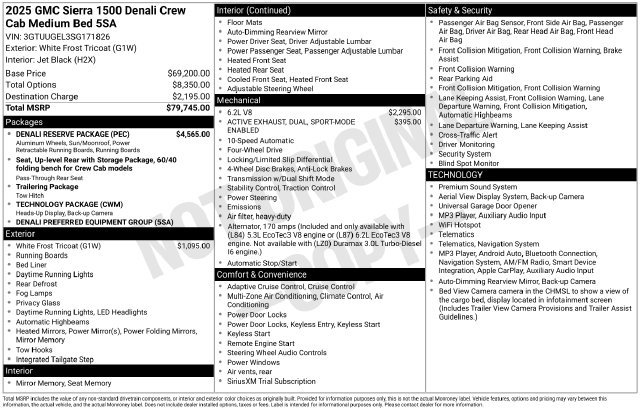 Used 2025 GMC Sierra 1500 Denali w/ Denali Reserve Package AWD/4WD image 36