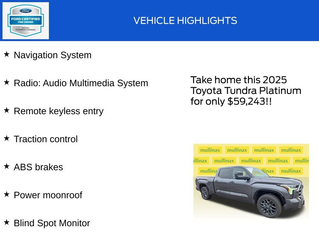 Used 2025 Toyota Tundra Platinum AWD/4WD image 18
