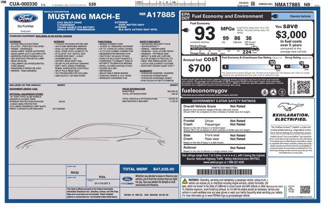 Used 2022 Ford Mustang Mach-E Select AWD/4WD image 15