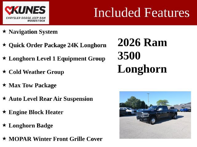 New 2026 RAM 3500 Longhorn AWD/4WD image 3
