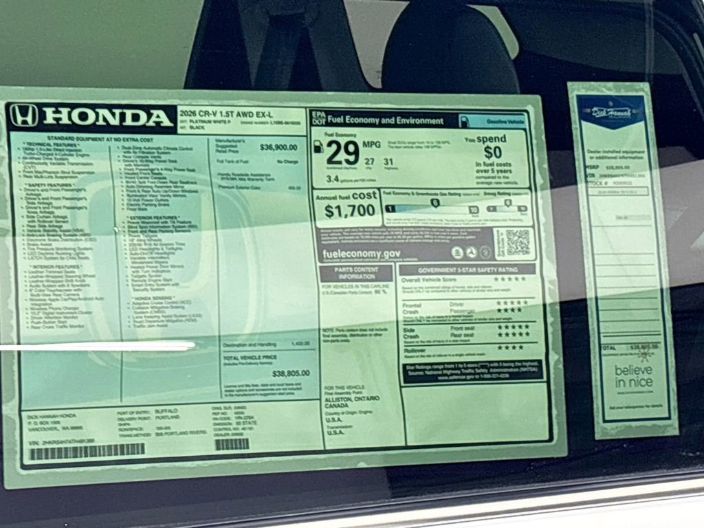 New 2026 Honda CR-V EX-L image 24