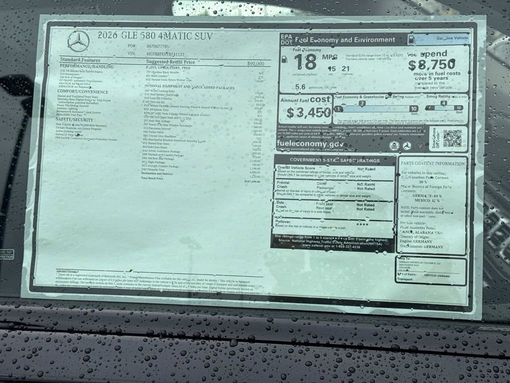 New 2026 Mercedes-Benz GLE 580 4MATIC image 8