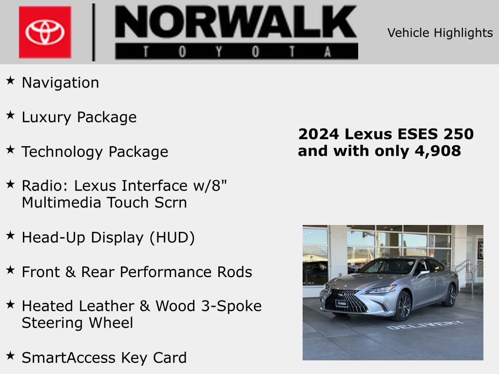 Used 2024 Lexus ES 250 w/ Premium Package image 10
