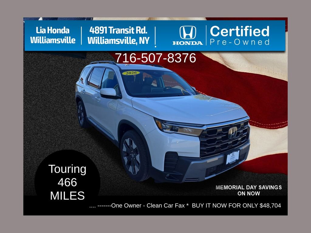 Certified 2026 Honda Pilot Touring