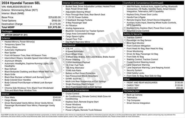 Used 2024 Hyundai Tucson SEL FWD image 2