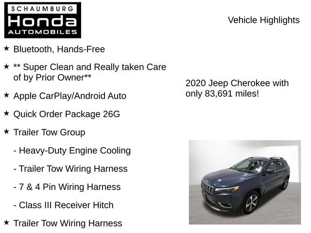 Used 2020 Jeep Cherokee Limited w/ Trailer Tow Group AWD/4WD image 8