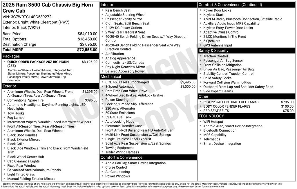 New 2025 RAM 3500 Big Horn AWD/4WD image 6