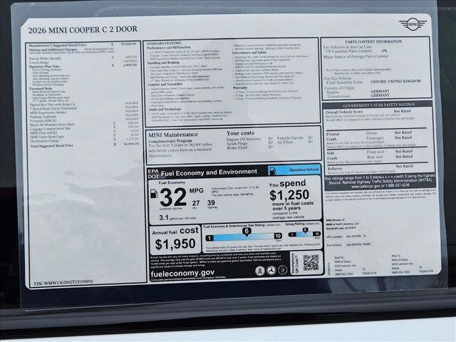 Used 2026 MINI Cooper 2-Door Hardtop FWD image 17