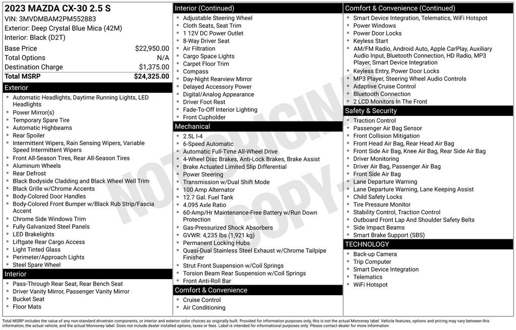 Used 2023 MAZDA CX-30 AWD 2.5 S image 4