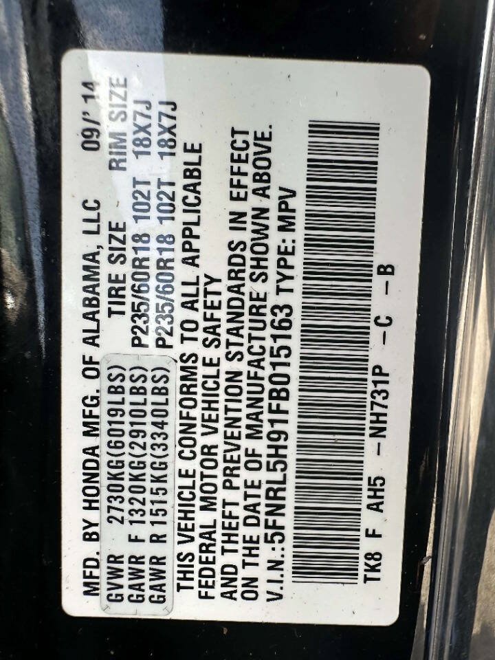 Used 2015 Honda Odyssey Touring Elite image 43