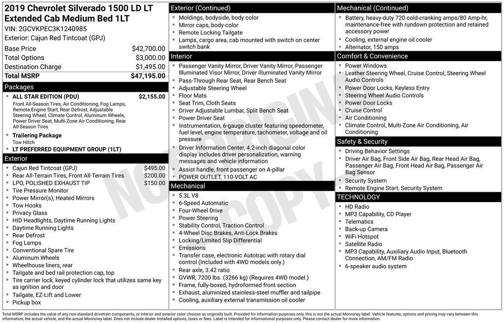 Used 2019 Chevrolet Silverado 1500 LT w/ All Star Edition AWD/4WD image 31