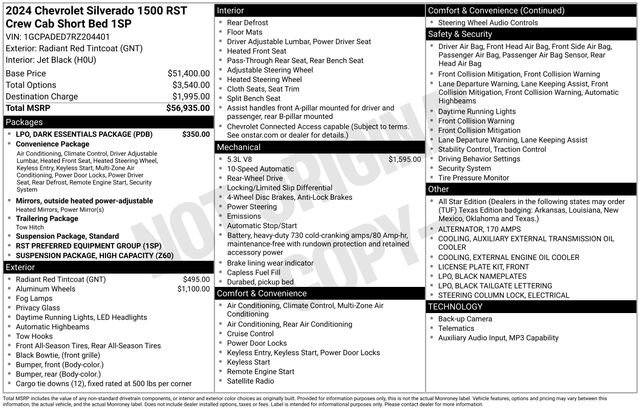Certified 2024 Chevrolet Silverado 1500 RST w/ LPO, Dark Essentials Package image 42