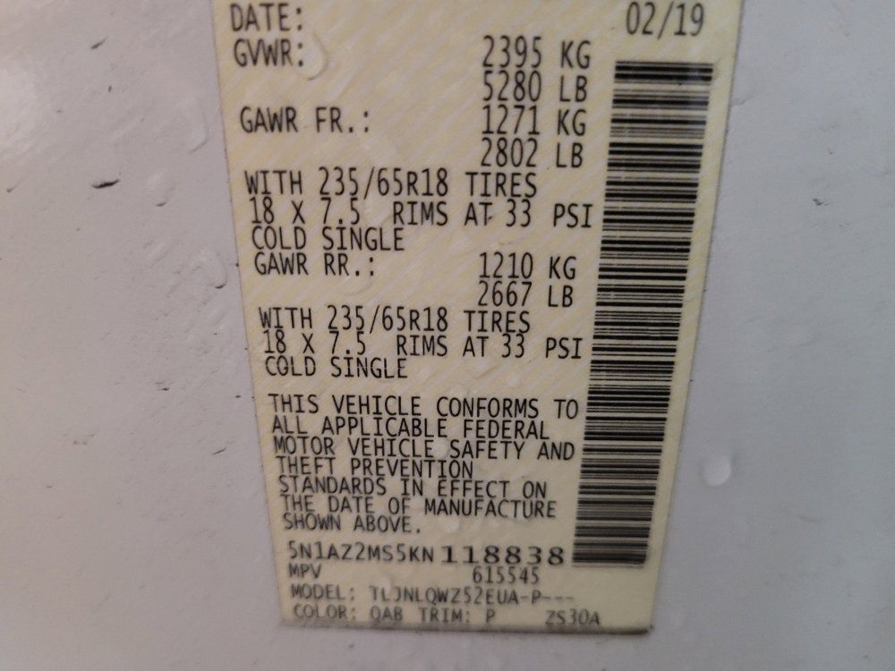 Used 2019 Nissan Murano SV w/ Premium Package image 33