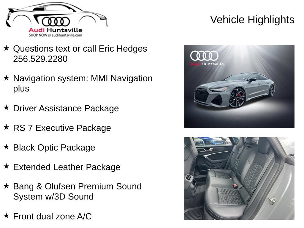 Used 2023 Audi RS 7 Sportback w/ Black Optic Package AWD/4WD image 6