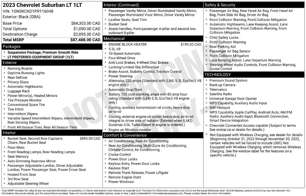 Used 2023 Chevrolet Suburban LT AWD/4WD image 10
