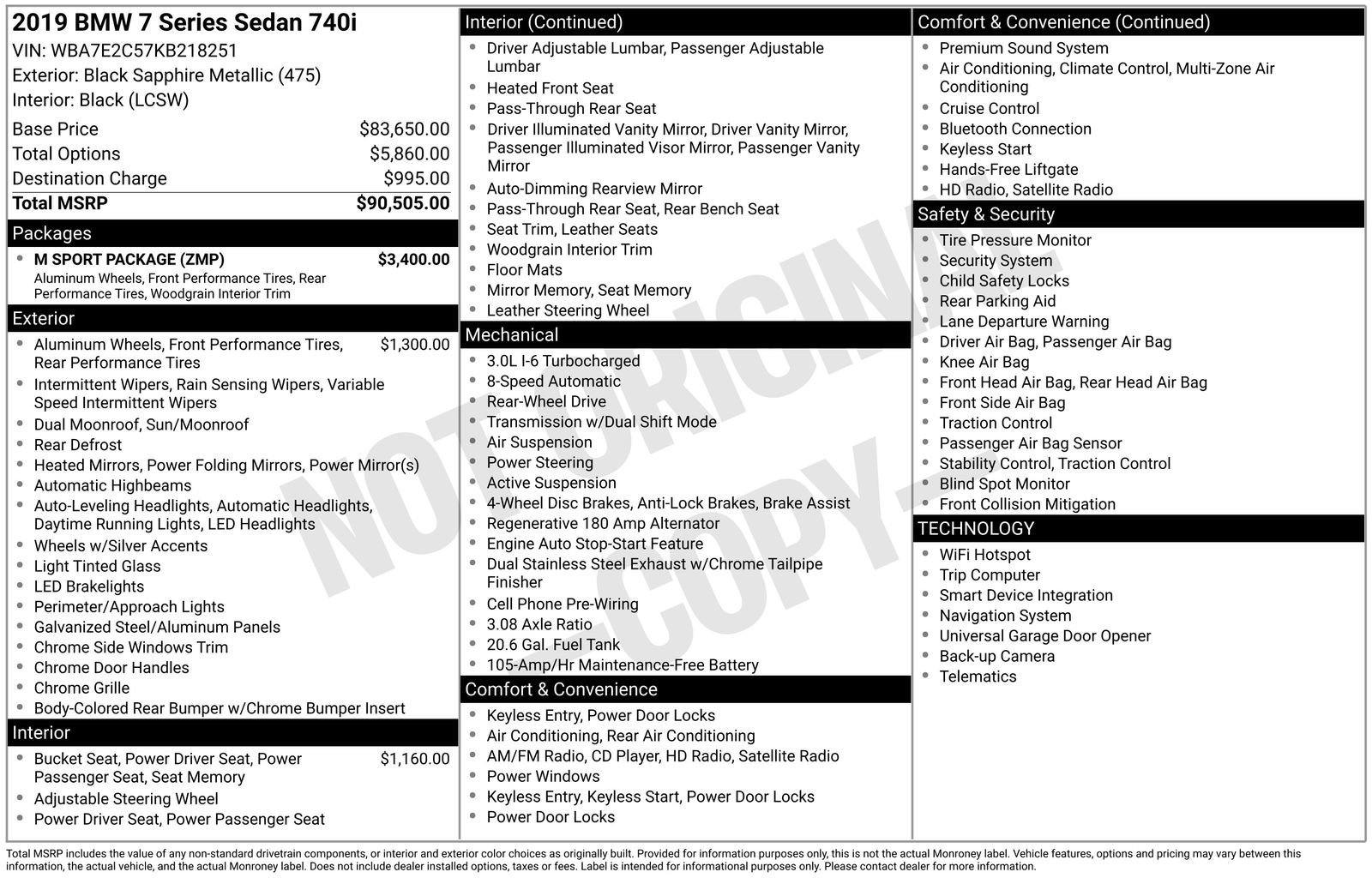 Used 2019 BMW 740i w/ M Sport Package image 4