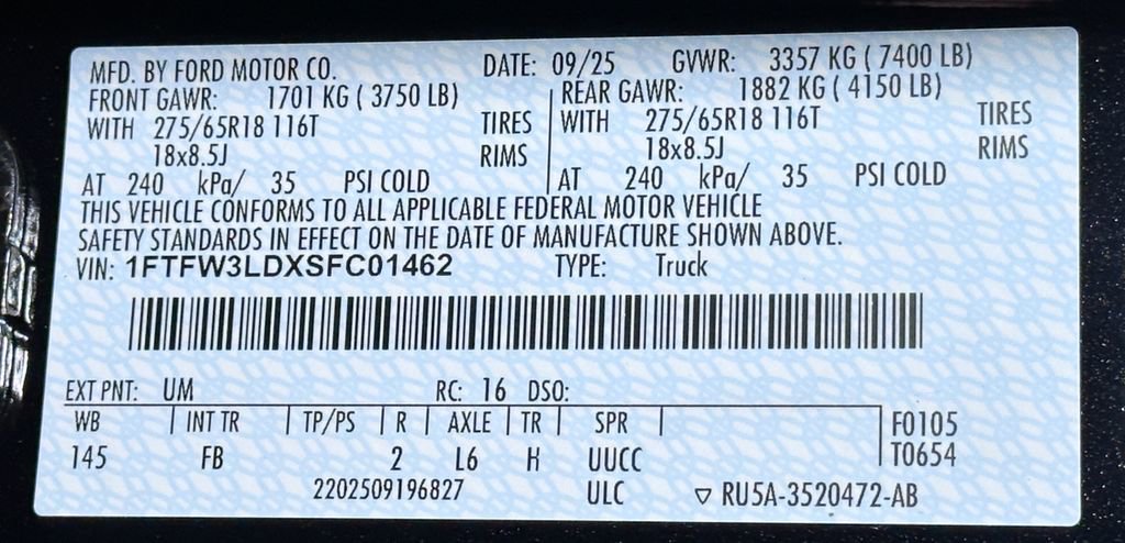 New 2025 Ford F150 XLT w/ Equipment Group 302A MID image 49