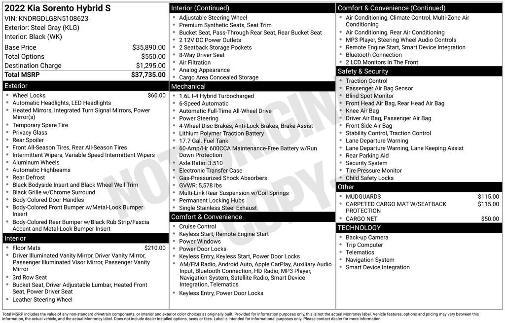 Used 2022 Kia Sorento S image 30