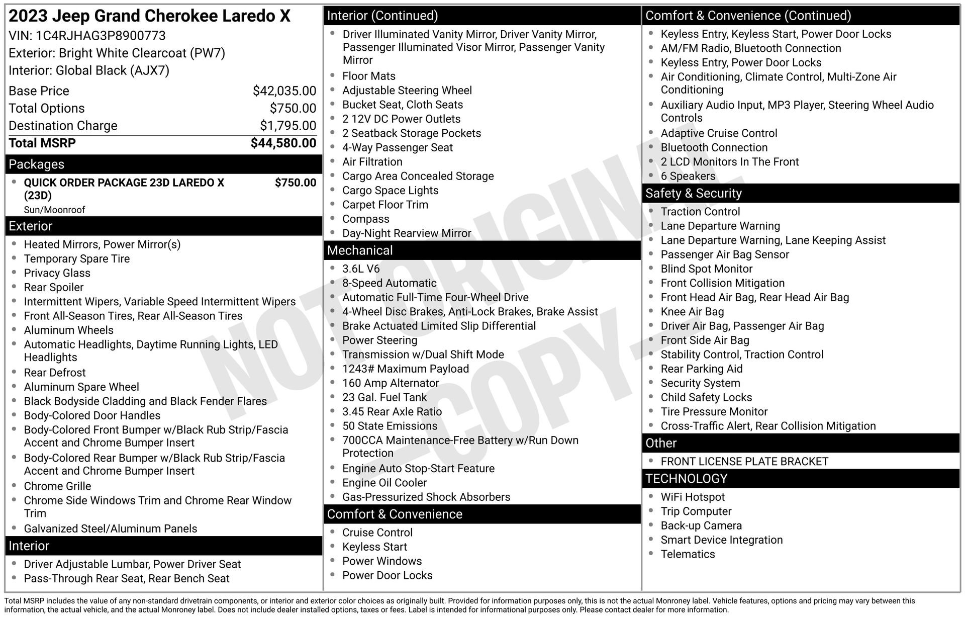 Used 2023 Jeep Grand Cherokee Laredo X image 3