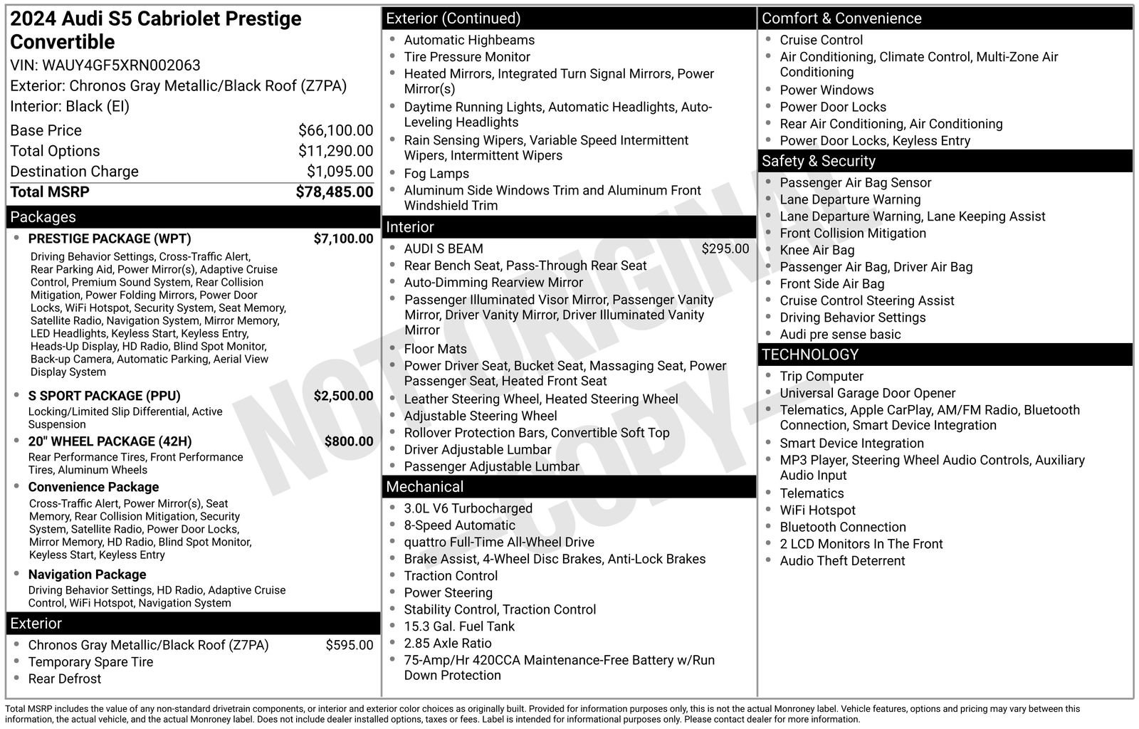 Used 2024 Audi S5 Prestige w/ Prestige Package image 38