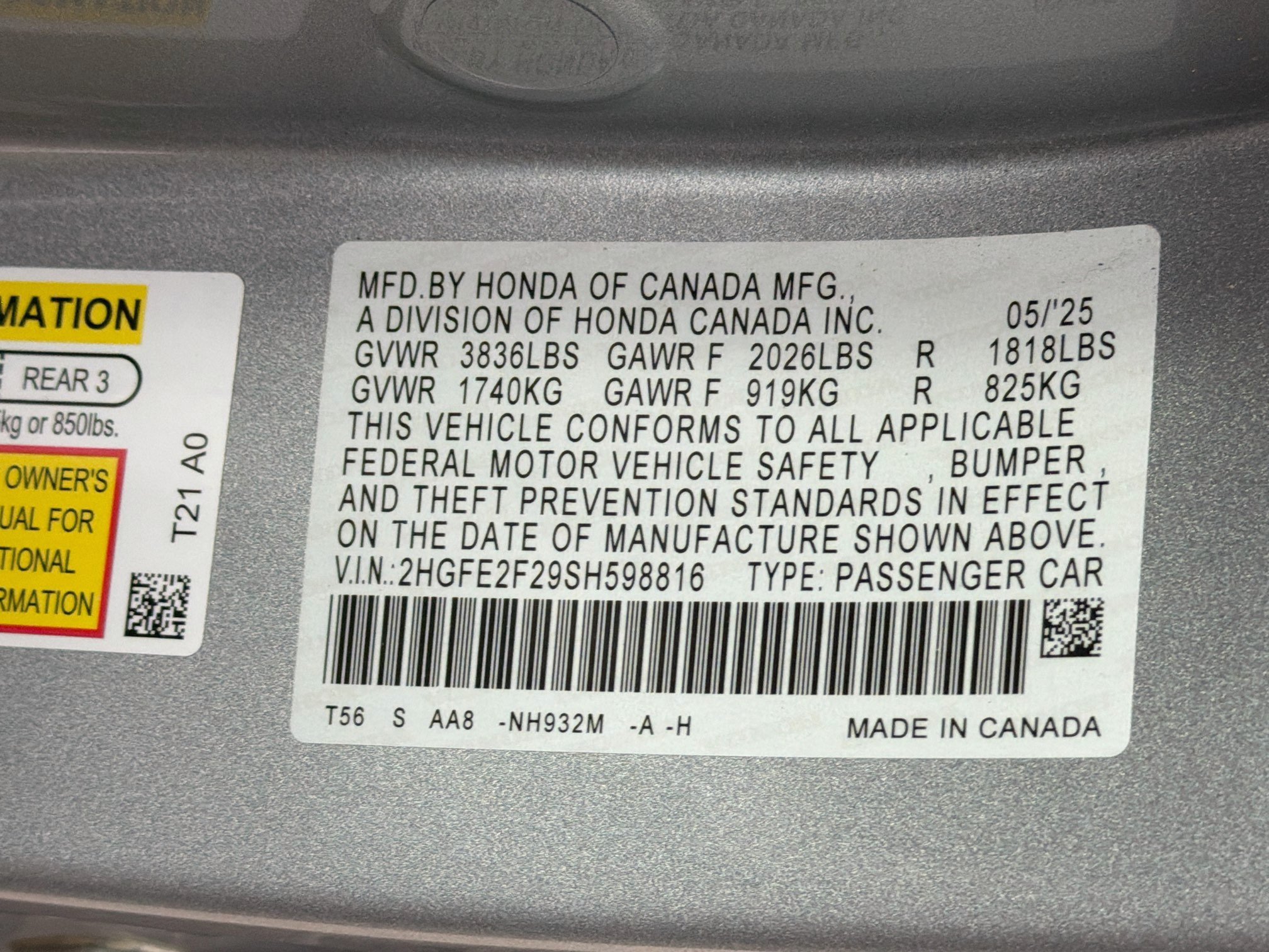 Used 2025 Honda Civic LX image 12