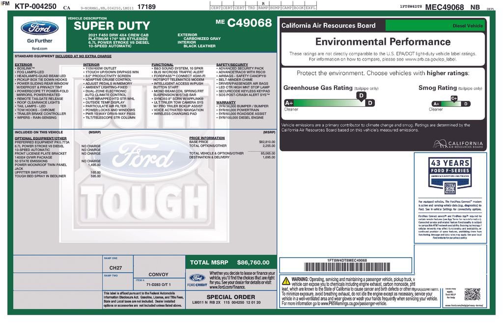 Used 2021 Ford F450 Platinum AWD/4WD image 2