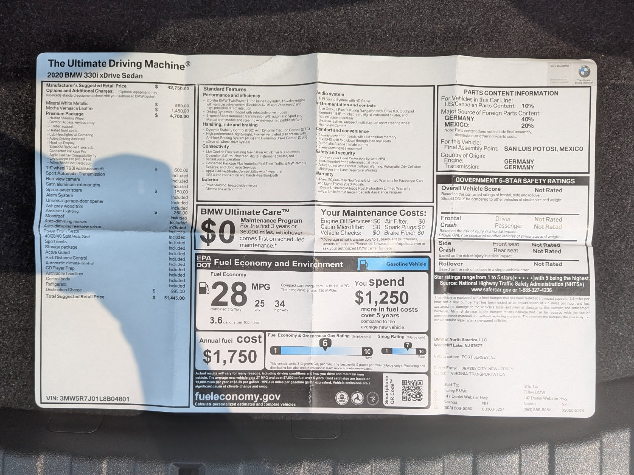 Used 2020 BMW 330i xDrive Sedan w/ Premium Package image 46