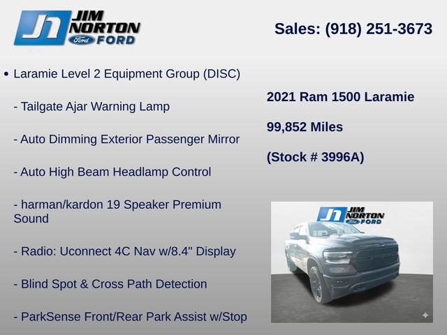 Used 2021 RAM 1500 Laramie w/ Night Edition AWD/4WD image 14