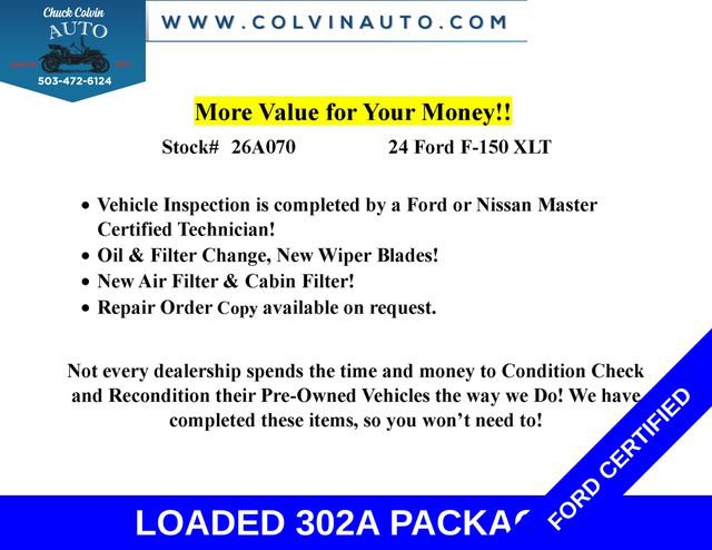 Certified 2024 Ford F150 XLT w/ Equipment Group 302A MID AWD/4WD image 2