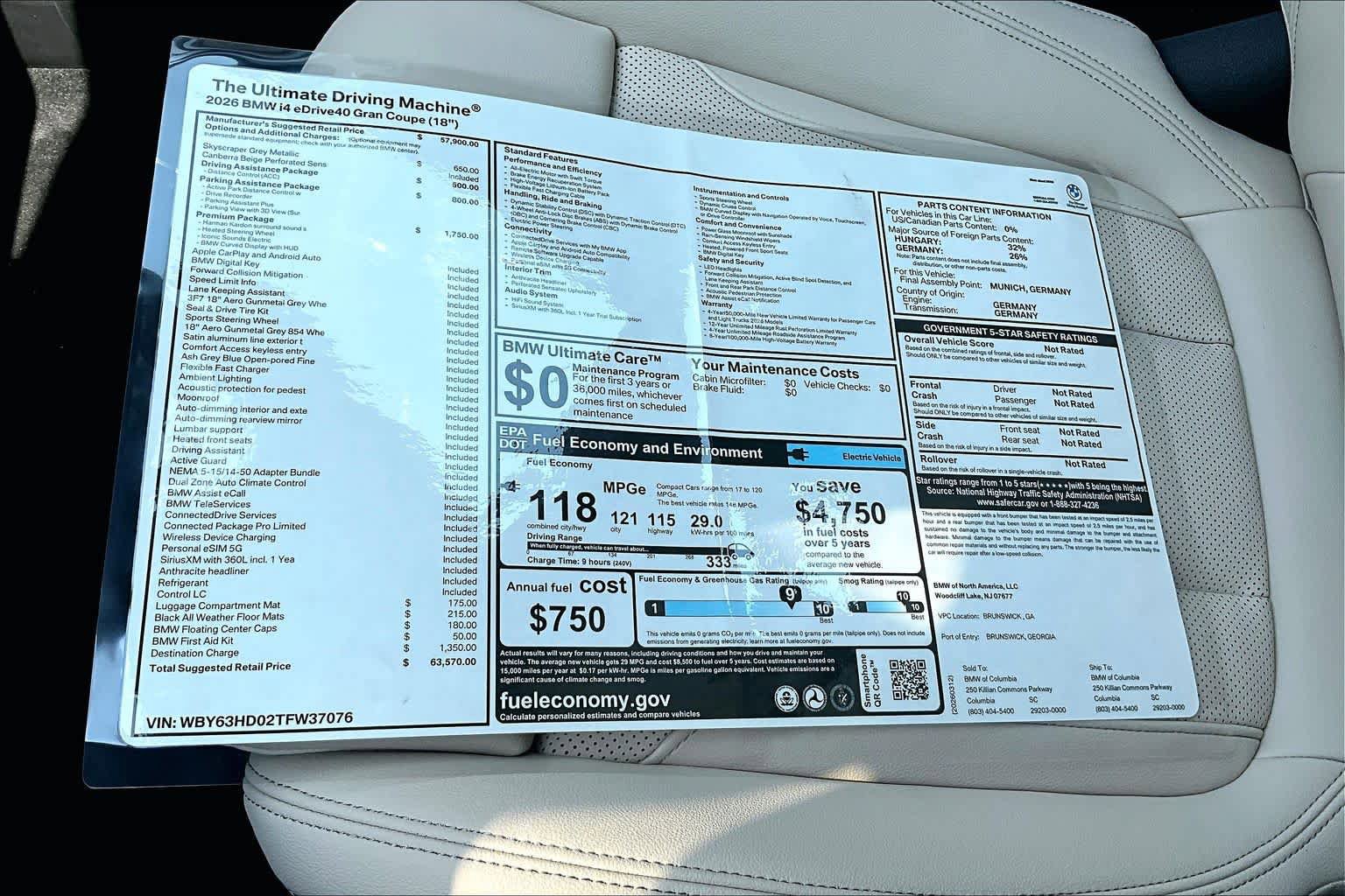 New 2026 BMW i4 eDrive40 w/ Premium Package RWD image 19